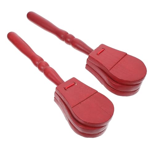 FUNNETOYU 2 Stück Holz Castanets Langlebiges Musikspielzeug mit Feiner Politur Sicher und Abnutzungsfest Geeignet für Musikalische Früherziehung und des Hörvermögens bei Vorschulkindern FUNNETOYU 2 Stück Holz Castanets Langlebiges Musikspielzeug mit Feiner Politur Sicher und Abnutzungsfest Geeignet für Musikalische Früherziehung und des Hörvermögens bei Vorschulkindern von FUNNETOYU