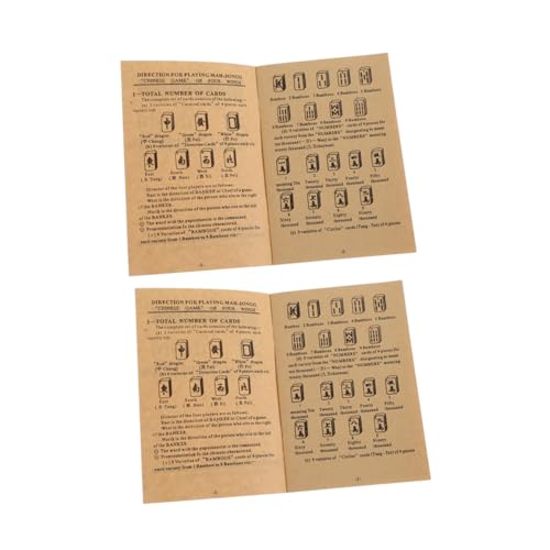 FUNNETOYU 2 Stück Mahjong Anleitung Umfassendes Regelwerk Anfängerfreundliches Lernbuch mit Profi Tipps und Strategien für Chinesisches Mahjong für Gruppen und Spieler Aller von FUNNETOYU