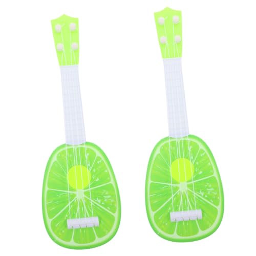 FUNNETOYU 2 Stück Mini Gitarren für Simuliertes Früchte Design Ukulele Pädagogisches Musikinstrument aus Robustem Bunte Lernspielzeuge für Kleinkinder und Vorschulkinder von FUNNETOYU