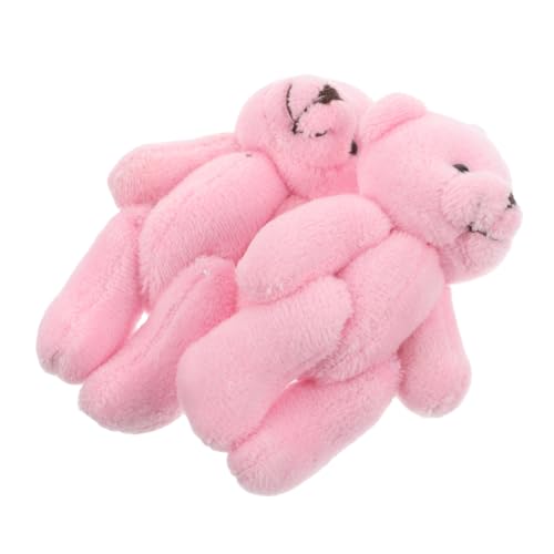 FUNNETOYU 2 Stück Mini Plüschbär Teilig Realistische Weiche Mini Kuscheltier Bären für Puppenhaus Kreatives und Sammelfiguren Kindersicher für DIY Projekte von FUNNETOYU