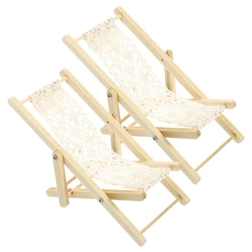 FUNNETOYU 2 Stück Miniatur-Freizeitstuhl Strandtuch-Clips klappbarer strandstuhl Holz Strandstuhl stühle Mini-Liegestuhl-Modell Zusammenklappbarer Miniatur-Lounge-Sessel hölzern Beige FUNNETOYU 2 Stück Miniatur-Freizeitstuhl Strandtuch-Clips klappbarer strandstuhl Holz Strandstuhl stühle Mini-Liegestuhl-Modell Zusammenklappbarer Miniatur-Lounge-Sessel hölzern Beige von FUNNETOYU