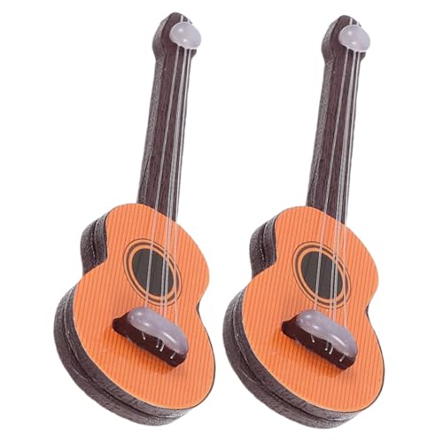 FUNNETOYU 2 Stück Miniatur Gitarre Holzmodell Puppenhaus Dekoration Klassisches Musikinstrument Miniatur Gitarrendekor für Szene Deko und Foto Requisiten FUNNETOYU 2 Stück Miniatur Gitarre Holzmodell Puppenhaus Dekoration Klassisches Musikinstrument Miniatur Gitarrendekor für Szene Deko und Foto Requisiten von FUNNETOYU