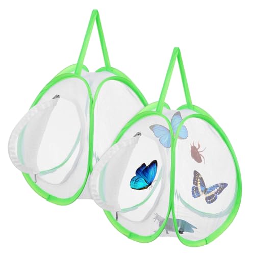 FUNNETOYU 2 Stück Outdoor-Eimer Schmetterlingsgehege Für Den Innenbereich Schmetterlingshabitat-gehege Mesh-schmetterlingskäfig Sprungspinnengehege Schmetterlingshaus Für Raupen Netz FUNNETOYU 2 Stück Outdoor-Eimer Schmetterlingsgehege Für Den Innenbereich Schmetterlingshabitat-gehege Mesh-schmetterlingskäfig Sprungspinnengehege Schmetterlingshaus Für Raupen Netz von FUNNETOYU