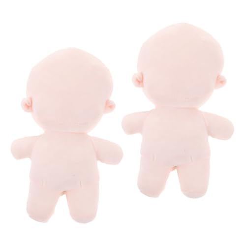 FUNNETOYU 2 Stück Plüsch Unvollendete Puppe Weiche Stoffpuppe für DIY Blankodoll mit Körper Kreatives Puppenspielzeug für Teens Vielseitig Einsetzbar von FUNNETOYU