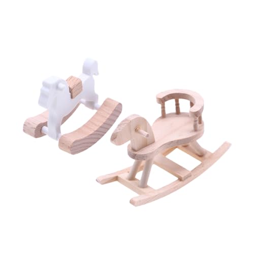 FUNNETOYU 2 Stück Puppenhaus Möbel Robuste Holzmodelle für Kinderzimmer Dekoration Charmante Miniature für Puppenstuben und Natur und Weiß FUNNETOYU 2 Stück Puppenhaus Möbel Robuste Holzmodelle für Kinderzimmer Dekoration Charmante Miniature für Puppenstuben und Natur und Weiß von FUNNETOYU