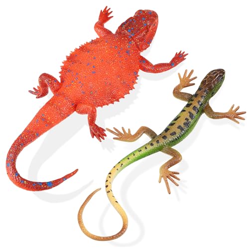 FUNNETOYU 2 Stück Realistische Eidechsenfiguren aus Langlebigem TPR Material Detailgetreue Tiermodelle als Lustige Scherzartikel und Dekoration für Halloween Sammlung Büro und Zuhause FUNNETOYU 2 Stück Realistische Eidechsenfiguren aus Langlebigem TPR Material Detailgetreue Tiermodelle als Lustige Scherzartikel und Dekoration für Halloween Sammlung Büro und Zuhause von FUNNETOYU