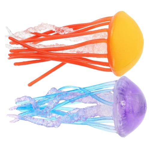 FUNNETOYU 2 Stück Realistisches Quallenmodell Pädagogisches Meeresbewohner Figuren Lernspielzeug für Meer Themen Party Dekoration Lernhilfe von FUNNETOYU