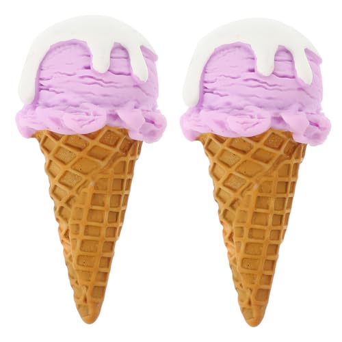 FUNNETOYU 2 Stück Realistisches Teiliges Fake Ice Modell aus Langlebigem Resin Lebensechte Dessert Deko für Fotografie Schaufenster und Partydekoration Farblich Akzentuiert in Stabil und von FUNNETOYU