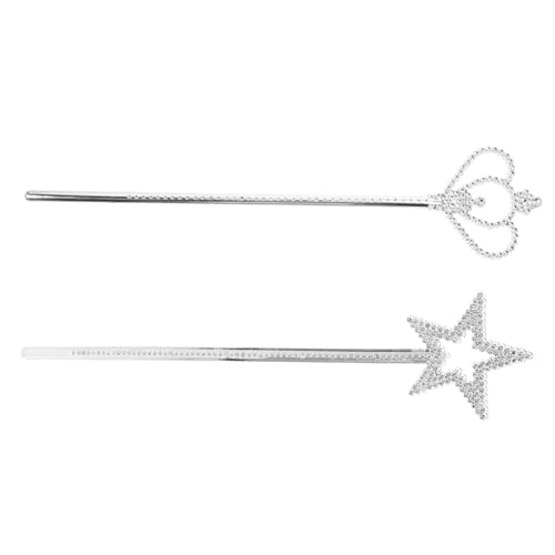 FUNNETOYU 2 Stück Silberplattierte Stern und Kronen Zauberstäbe Teiliges Handgehaltene Zauberstäbe für Mädchen Vielseitig Einsetzbar bei Geburtstag Halloween Weihnachten Kostüm und Theater FUNNETOYU 2 Stück Silberplattierte Stern und Kronen Zauberstäbe Teiliges Handgehaltene Zauberstäbe für Mädchen Vielseitig Einsetzbar bei Geburtstag Halloween Weihnachten Kostüm und Theater von FUNNETOYU