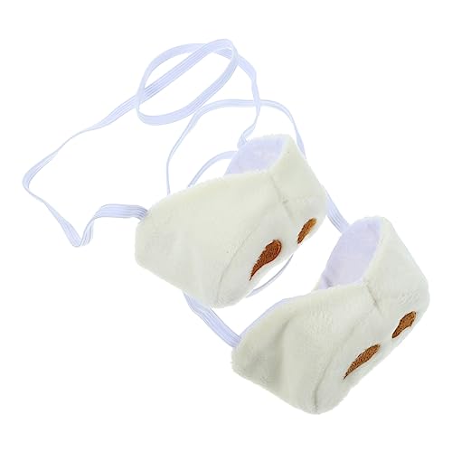 FUNNETOYU 2 Stück Simulation Kuh-Requisite pelzige Pfoten Hund Kuh-Maske Spa-Stirnband Kopfbedeckung halloween mitgebsel wampir halloween Lustig Simulation Kuhnase Party-Kuh-Requisite Tuch von FUNNETOYU