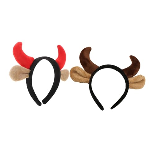FUNNETOYU 2 Stück Stirnband mit Niedlichen Hörnern und Ohren Cosplay und Kostümparty Einfach Aufzusetzen Kinderfreundliches Design für Bühnenauftritte und Rollenspiele von FUNNETOYU