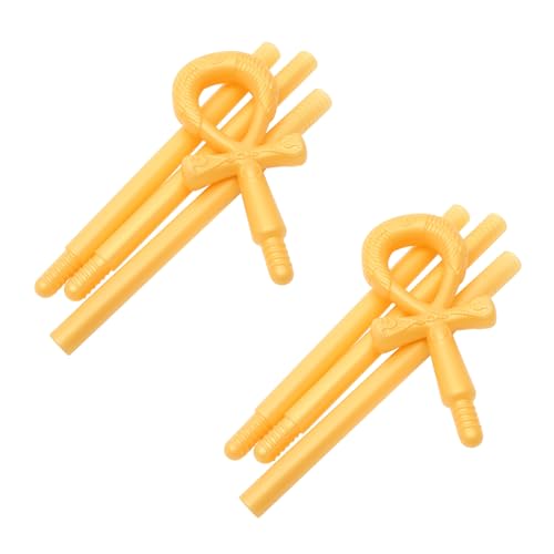 FUNNETOYU 2 Stück Teiliges Ägyptisches mit Schlangendesign Halloween Kostüm Accessoire Authentischer Cosplay Stab für Rollenspiele Themenpartys und Festliche Verkleidungen von FUNNETOYU