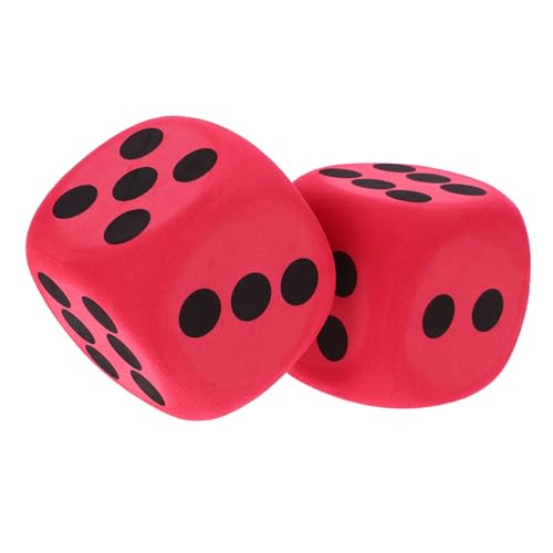 FUNNETOYU 2 Stück Teiliges Großes Eva Würfelspielset Bunte Schaumstoff Dice mit Abgerundeten Ecken Kindersicheres Würfelspielzeug für Party Brettspiel und Lernspiele von FUNNETOYU