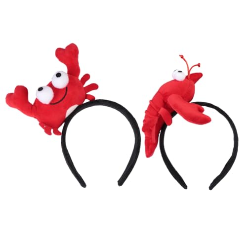 FUNNETOYU 2 Stück Teiliges Haarreifen mit Lustigen Krabben und Hummer Motiven Weiche Dekorative Haarschmuck für Mädchen Rote Niedliche Tierhaarbänder für Meeresfrüchte Themen und FUNNETOYU 2 Stück Teiliges Haarreifen mit Lustigen Krabben und Hummer Motiven Weiche Dekorative Haarschmuck für Mädchen Rote Niedliche Tierhaarbänder für Meeresfrüchte Themen und von FUNNETOYU