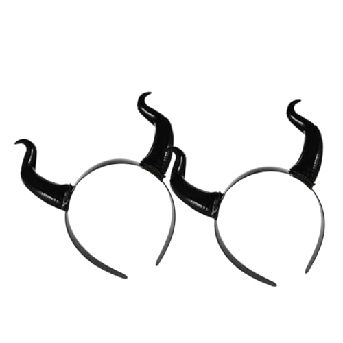 FUNNETOYU 2 Stück Teiliges Halloween Teufelshorn Haarreif Abnehmbar Cosplay Kopfschmuck für Karneval Party Kostüm und Bühnenauftritte Bequem und Modisch von FUNNETOYU