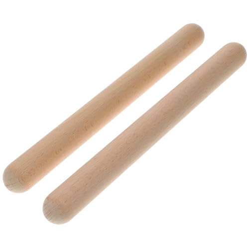 FUNNETOYU 2 Stück Teiliges Holz Rhythmus Sticks Musikinstrumente Pädagogisch Sicher Klangvoll Für Gruppenaktivitäten Vorschule von FUNNETOYU