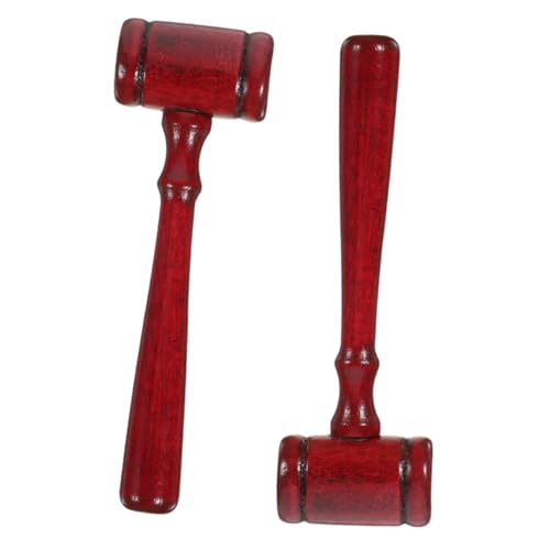 FUNNETOYU 2 Stück Teiliges Holzrichterhammer aus Robustem Holz Leicht und Griffig für Cosplay Rollenspiele und Auktionen Praktisches Gerichtszubehör für Richter und Anwälte von FUNNETOYU