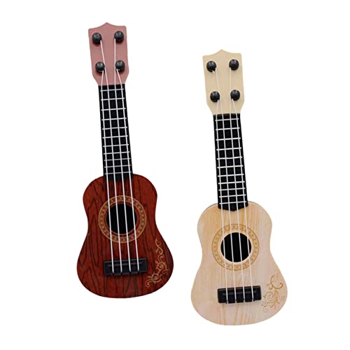 FUNNETOYU 2 Stück Teiliges Mini Ukulele Robustem Kunststoff Kindgerechtes Lernspielzeug Simulation Gitarre für Musikalisches Geschenk für Jungen und Mädchen für Geburtstage und FUNNETOYU 2 Stück Teiliges Mini Ukulele Robustem Kunststoff Kindgerechtes Lernspielzeug Simulation Gitarre für Musikalisches Geschenk für Jungen und Mädchen für Geburtstage und von FUNNETOYU