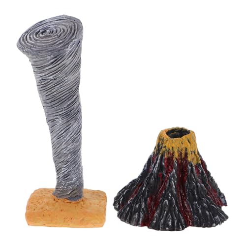 FUNNETOYU 2 Stück Teiliges Naturkatastrophen Lernset Berg Tornado Sandspieltisch Realistische Modelle für Stem Wissenschaftsspielzeug für Zuhause und Schule von FUNNETOYU