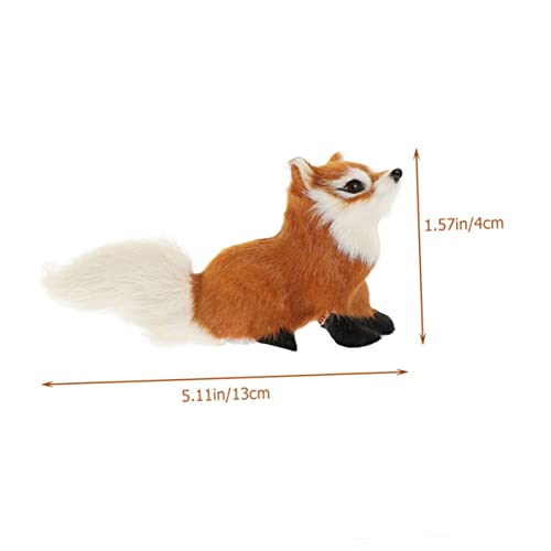 FUNNETOYU 2 Stück Teiliges Niedliche Fuchs Figuren aus Hochwertigem Material Detailreiche als Tragbare Spielzeuge und Dekorative Garten Ornamente für Kinderzimmer und Outdoor Bereich von FUNNETOYU