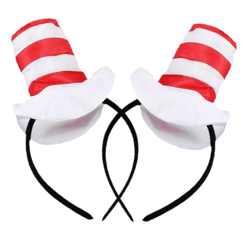 FUNNETOYU 2 Stück Teiliges Party Haarreifen Damen Modisches Hut Design Kopfschmuck für Festival Cosplay und Halloween Kostüm von FUNNETOYU