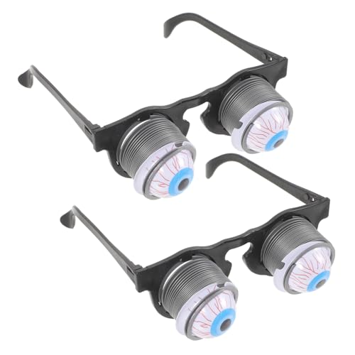 FUNNETOYU 2 Stück Teiliges Prank Brillenset mit Hängenden Augäpfeln Witzige Gruselige Augenrequisiten für Halloween und Partys Feder Spring Brille als Lustiger Streichartikel für Erwachsene von FUNNETOYU