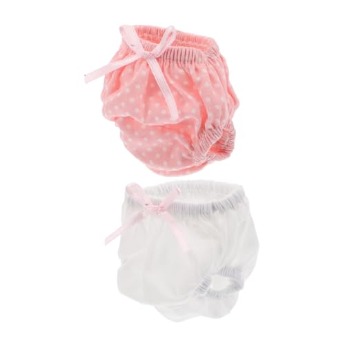 FUNNETOYU 2 Stück Teiliges Puppenunterwäsche Stilvolle Dreieck Trainingshosen für Mädchenpuppen Passend für American Dolls Einzigartiges Design für Puppenkleidung und Puppen Dress Up von FUNNETOYU