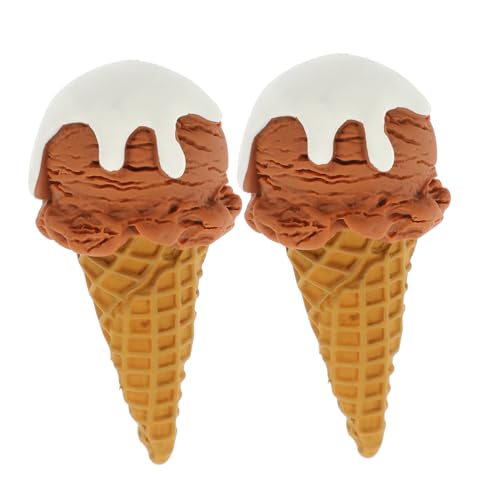 FUNNETOYU 2 Stück Teiliges Realistisches Eiscreme Modell aus Resin Künstliches Dessert Fotorequisit Dekoratives Eistüten Modell in Schokoladenfarbe für Ladenauslagen und Fotoshootings FUNNETOYU 2 Stück Teiliges Realistisches Eiscreme Modell aus Resin Künstliches Dessert Fotorequisit Dekoratives Eistüten Modell in Schokoladenfarbe für Ladenauslagen und Fotoshootings von FUNNETOYU