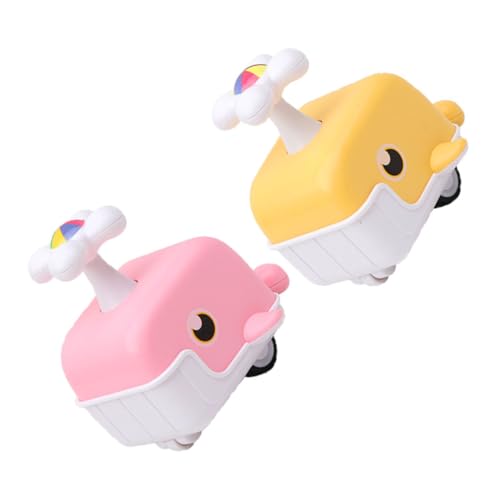 FUNNETOYU 2 Stück Teiliges Wal Auto Cartoon Robust Interaktiv Party Deko für Jungen Mädchen Motorik von FUNNETOYU