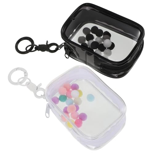 FUNNETOYU 2 Stück Transparente Mini Figuren Aufbewahrungstaschen mit Schlüsselanhänger und Pompom Staubdichtes PVC Display Etui Robust Tragbar als und Sammeltasche FUNNETOYU 2 Stück Transparente Mini Figuren Aufbewahrungstaschen mit Schlüsselanhänger und Pompom Staubdichtes PVC Display Etui Robust Tragbar als und Sammeltasche von FUNNETOYU