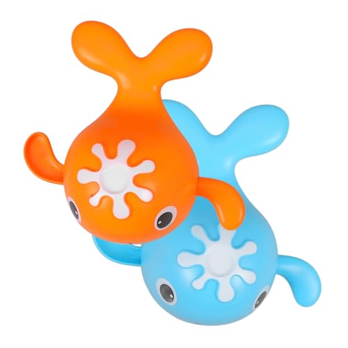 FUNNETOYU 2 Stück Uhrwerk Tierspielzeug tierische Badeziel -Badezielspielzeug Badespielzeug Kleinkindbadspielzeug Badewanne Badewanne Wasserspielzeug Cartoonbadspielzeug Abs von FUNNETOYU