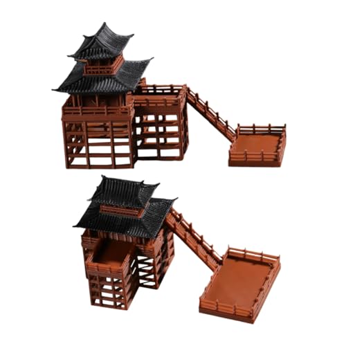 FUNNETOYU 2 Stücke Diaojiaolou-Bonsai Deko Zen-gartenzubehör Mini-gartenfiguren Bonsai-Figuren Micro Landscape Ornamente Zen-Garten Für Den Schreibtisch Plastik Light Brown FUNNETOYU 2 Stücke Diaojiaolou-Bonsai Deko Zen-gartenzubehör Mini-gartenfiguren Bonsai-Figuren Micro Landscape Ornamente Zen-Garten Für Den Schreibtisch Plastik Light Brown von FUNNETOYU