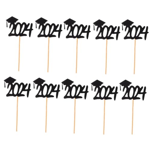 FUNNETOYU Cupcake-topper Aus Papier Mit Bachelor-hut Dekoration Für Abschlussfeiern 20 Stück Handwaschbar Für High-school- Und College-kuchen von FUNNETOYU