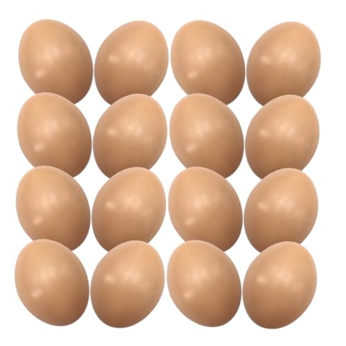 FUNNETOYU 20 Stück Imitation gefälschter Eier Ei Egg DIY Ostereier bemalen Künstliche Eier dekoratives Ei gefälschte Eier für hühner Multifunktions-Ei-Modell Hühnerei pp Khaki von FUNNETOYU