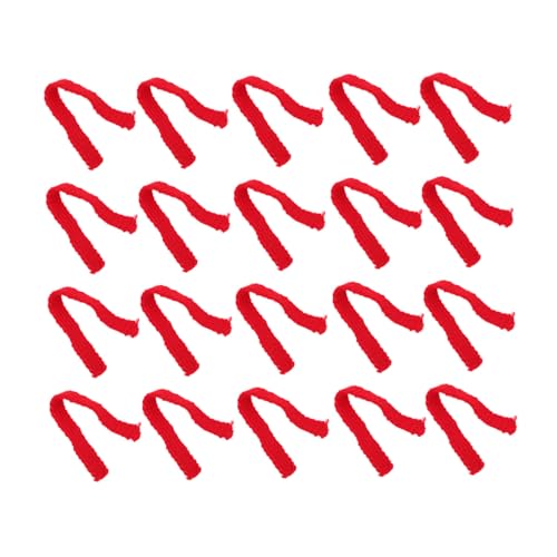 FUNNETOYU 20 Stück Mini Wollschals Puppenschals Zarte Dekorative Accessoires Rot weiß grün Gestreift Weiche Langlebige Mini schals für Puppen Weihnachtsdeko und DIY Handwerk von FUNNETOYU