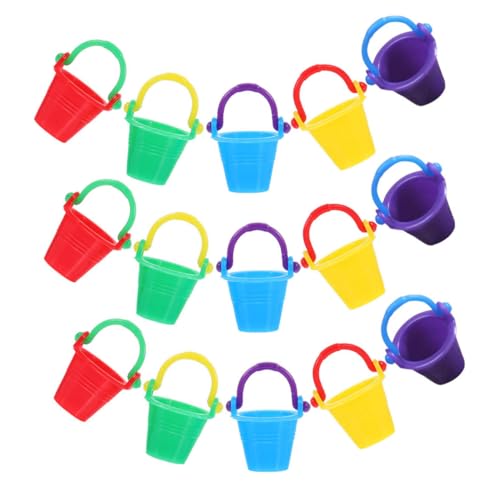 FUNNETOYU 20 Stück Miniatur Eimer Teilig Puppenhaus Zubehör Farben für Kreative Spiel und Dekorationsideen für Miniaturgärten und Fantasievolles von FUNNETOYU