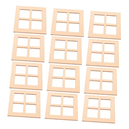 FUNNETOYU 20 Stück Puppenhaus Fenster Deko DIY Möbel Zubehör für Kreative Bastelprojekte Nachhaltige Holzfenster für Puppenhaus Miniaturszenen FUNNETOYU 20 Stück Puppenhaus Fenster Deko DIY Möbel Zubehör für Kreative Bastelprojekte Nachhaltige Holzfenster für Puppenhaus Miniaturszenen von FUNNETOYU