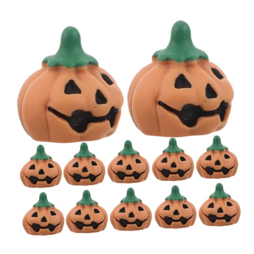 FUNNETOYU 20 Stück Puppenhaus Halloween Deko Figuren Detailreiche Jack-Lanterns aus Robustem Harz als Tischdeko Schalenfüller und Feengarten Accessoires von FUNNETOYU