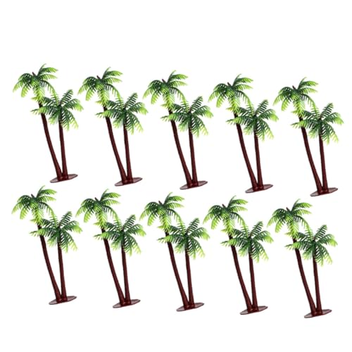 FUNNETOYU 20 Stück Simulierte Kokosnussbaum-aquariumdekoration Aquariumdekorationen Landschaft Aquarienpflanze Aquarium Aquarium Dekorationen Für Aquarien Wasser- Mini Anlage Plastik Green von FUNNETOYU