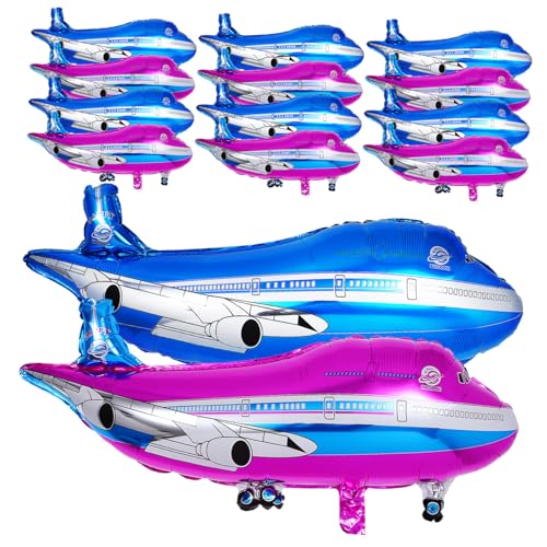 FUNNETOYU 20 Stück Teiliges Aluminiumfolie Flugzeug Luftballon Langlebige Partydekoration Auffällige Geburtstags und Themenfeier Deko Geeignet für Jubiläen in Blau FUNNETOYU 20 Stück Teiliges Aluminiumfolie Flugzeug Luftballon Langlebige Partydekoration Auffällige Geburtstags und Themenfeier Deko Geeignet für Jubiläen in Blau von FUNNETOYU