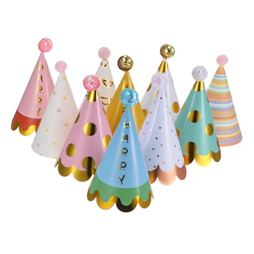 FUNNETOYU 20 Stück Teiliges Bunte Partyhüte aus Papier Leichte Geburtstagskegel für Erwachsene Komfortable Partydeko für Jungen und Mädchen Vielseitig für Geburtstagsfeiern und von FUNNETOYU