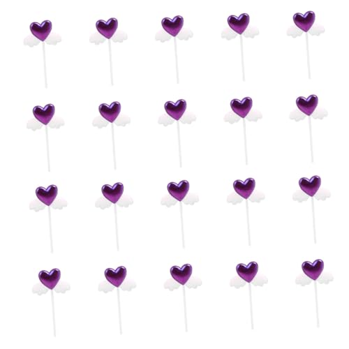 FUNNETOYU 20 Stück Teiliges Cake Ornaments mit Herzflügeln Bunte Cupcake Topper für Kuchen und Dessertdeko Kreative Backzubehör für Muffins Brownies Eis Geeignet Lebendige FUNNETOYU 20 Stück Teiliges Cake Ornaments mit Herzflügeln Bunte Cupcake Topper für Kuchen und Dessertdeko Kreative Backzubehör für Muffins Brownies Eis Geeignet Lebendige von FUNNETOYU