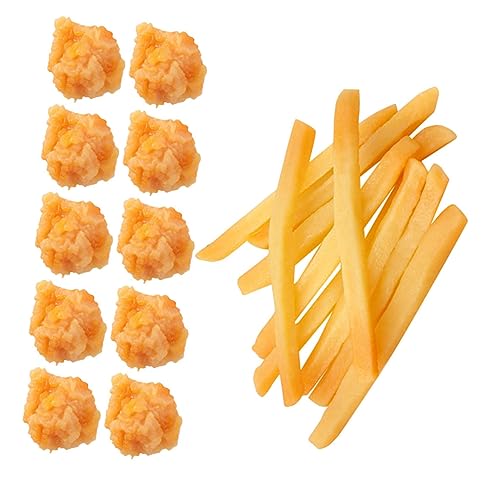 FUNNETOYU 20 Stück Teiliges Künstliches Snack Lebensechte Simulation von Pommes Frites und Chicken Popcorn Material Robust und Realistisch als Dekoration für Themenpartys und Kinderküchen FUNNETOYU 20 Stück Teiliges Künstliches Snack Lebensechte Simulation von Pommes Frites und Chicken Popcorn Material Robust und Realistisch als Dekoration für Themenpartys und Kinderküchen von FUNNETOYU