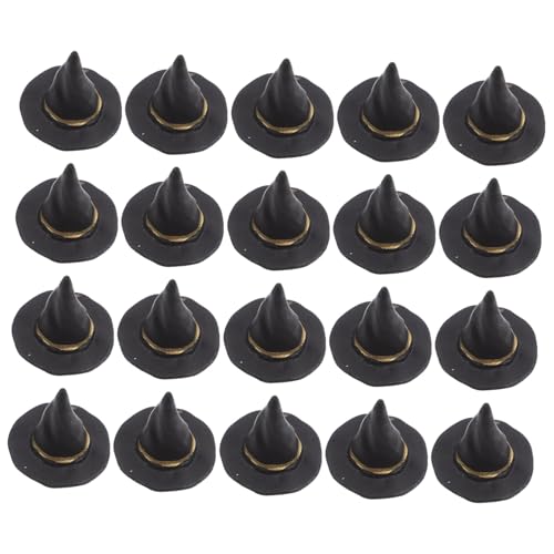 FUNNETOYU 20 Stück Teiliges Mini Hexenhut Halloween Party Deko Kleine Schwarze Hexenhüte für DIY Puppen Weinflaschenkappen und Bastelprojekte FUNNETOYU 20 Stück Teiliges Mini Hexenhut Halloween Party Deko Kleine Schwarze Hexenhüte für DIY Puppen Weinflaschenkappen und Bastelprojekte von FUNNETOYU