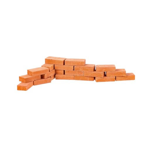 FUNNETOYU 20 Stück Teiliges Mini Miniatursteine Modellset Rote Rechteckige Miniatur Backsteine für DIY BAU Feine Politur Sicher Vielseitig für Gartenlandschaft Puppenhaus und FUNNETOYU 20 Stück Teiliges Mini Miniatursteine Modellset Rote Rechteckige Miniatur Backsteine für DIY BAU Feine Politur Sicher Vielseitig für Gartenlandschaft Puppenhaus und von FUNNETOYU