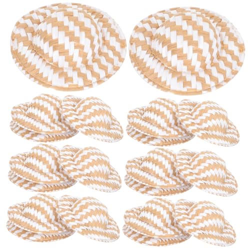 FUNNETOYU 20 Stück Teiliges Miniatur Puppen Strohhüte Handgewebte Kleine DIY Bastel Hüte Farblich Gemischt Braun weiß Puppenhaus Zubehör und Dekoration für Bastelfans FUNNETOYU 20 Stück Teiliges Miniatur Puppen Strohhüte Handgewebte Kleine DIY Bastel Hüte Farblich Gemischt Braun weiß Puppenhaus Zubehör und Dekoration für Bastelfans von FUNNETOYU