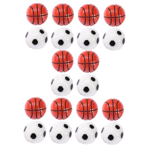 FUNNETOYU 20 Stück Teiliges Miniatur fußball Basketball deko Set Realistische Kleine Sportbälle Detailreiche Mini Spielplatz Accessoires für DIY Puppenhaus und Kreative Wohnraumgestaltung von FUNNETOYU