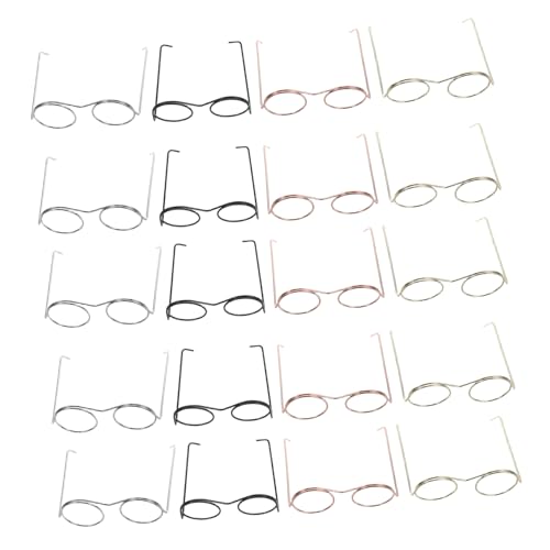 FUNNETOYU 20 Stück Teiliges Miniatur puppengestell aus Leichtem Metall Runde Rahmenbrillen für DIY basteln Vielseitig Kompatibel mit Puppen und Stofftieren Langlebig und FUNNETOYU 20 Stück Teiliges Miniatur puppengestell aus Leichtem Metall Runde Rahmenbrillen für DIY basteln Vielseitig Kompatibel mit Puppen und Stofftieren Langlebig und von FUNNETOYU