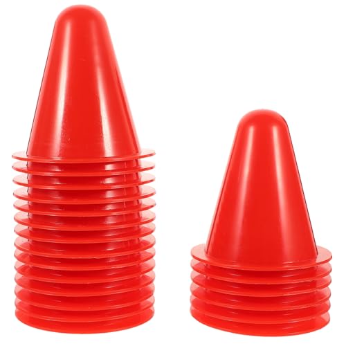 FUNNETOYU 20 Stück Teiliges Roller Skating Markierungskegel aus Robustem Kunststoff Stapelbar Bunte Straßenblocker für Outdoor Training Vielseitige Verkehrshütchen für Skating und FUNNETOYU 20 Stück Teiliges Roller Skating Markierungskegel aus Robustem Kunststoff Stapelbar Bunte Straßenblocker für Outdoor Training Vielseitige Verkehrshütchen für Skating und von FUNNETOYU