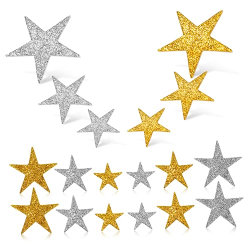 FUNNETOYU 200 Pcs Stern Aufkleber Kleine Kleine Aufkleber Glitter Stern Aufkleber Schaum Stern Aufkleber Eva von FUNNETOYU